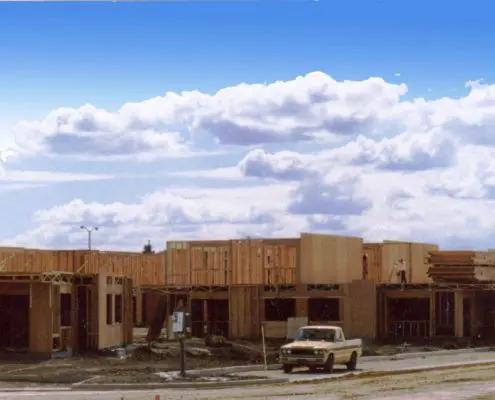 Home construction site development by L.E. Baca Construction team, Newark, CA